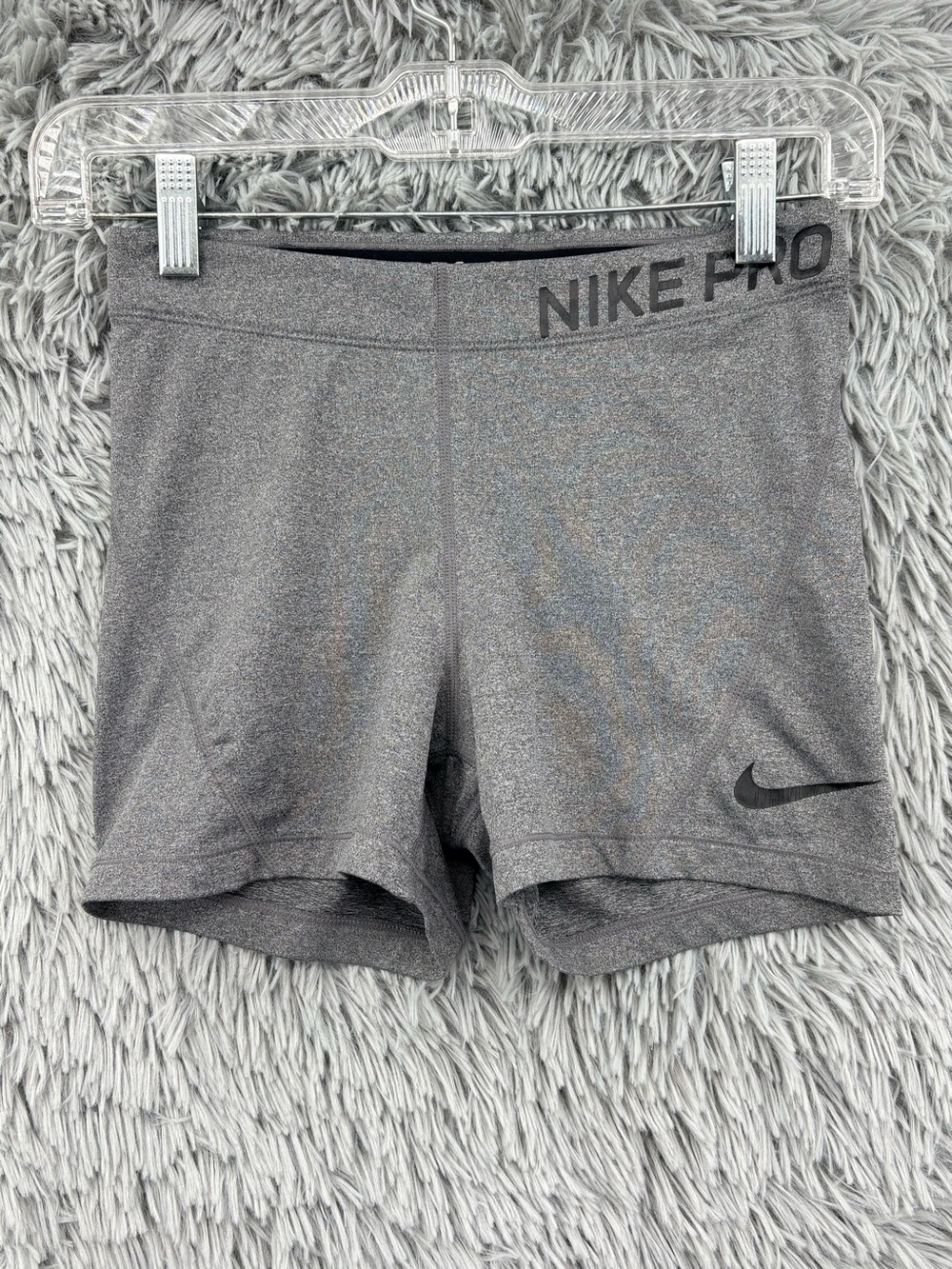 Nike Pro Shorts Womens Small Compression Dri Fit Gray Moisture Wicking